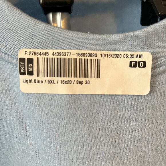 Gildan Big Tall Men or Unisex 5XL Sweatshirt Color Blue with 80FOR logo - Picture 3 of 6